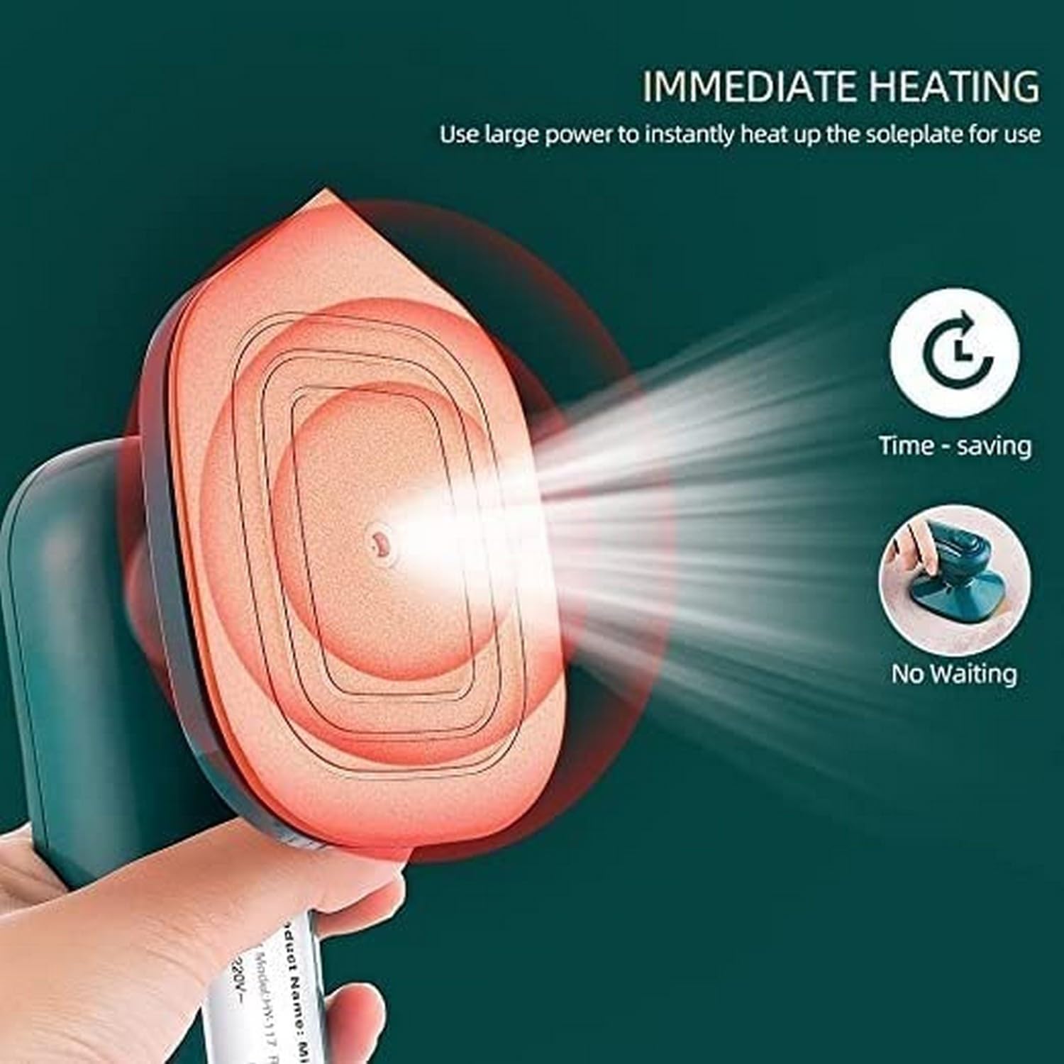Portable Handheld Steam Iron Machine for Clothes | Mini Travel Garment Steamer | Wet &amp; Dry Ironing | Wrinkle Remover for Home &amp; Travel | 2