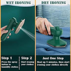Portable Handheld Steam Iron Machine for Clothes | Mini Travel Garment Steamer | Wet &amp; Dry Ironing | Wrinkle Remover for Home &amp; Travel | 2