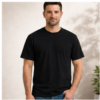 Men's Classic Cotton T-Shirt | 100% Cotton | 135 GSM Lightweight Fabric | Regular Fit | Soft & Breathable Everyday Wear