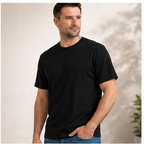 Men's Classic Cotton T-Shirt | 100% Cotton | 135 GSM Lightweight Fabric | Regular Fit | Soft & Breathable Everyday Wear