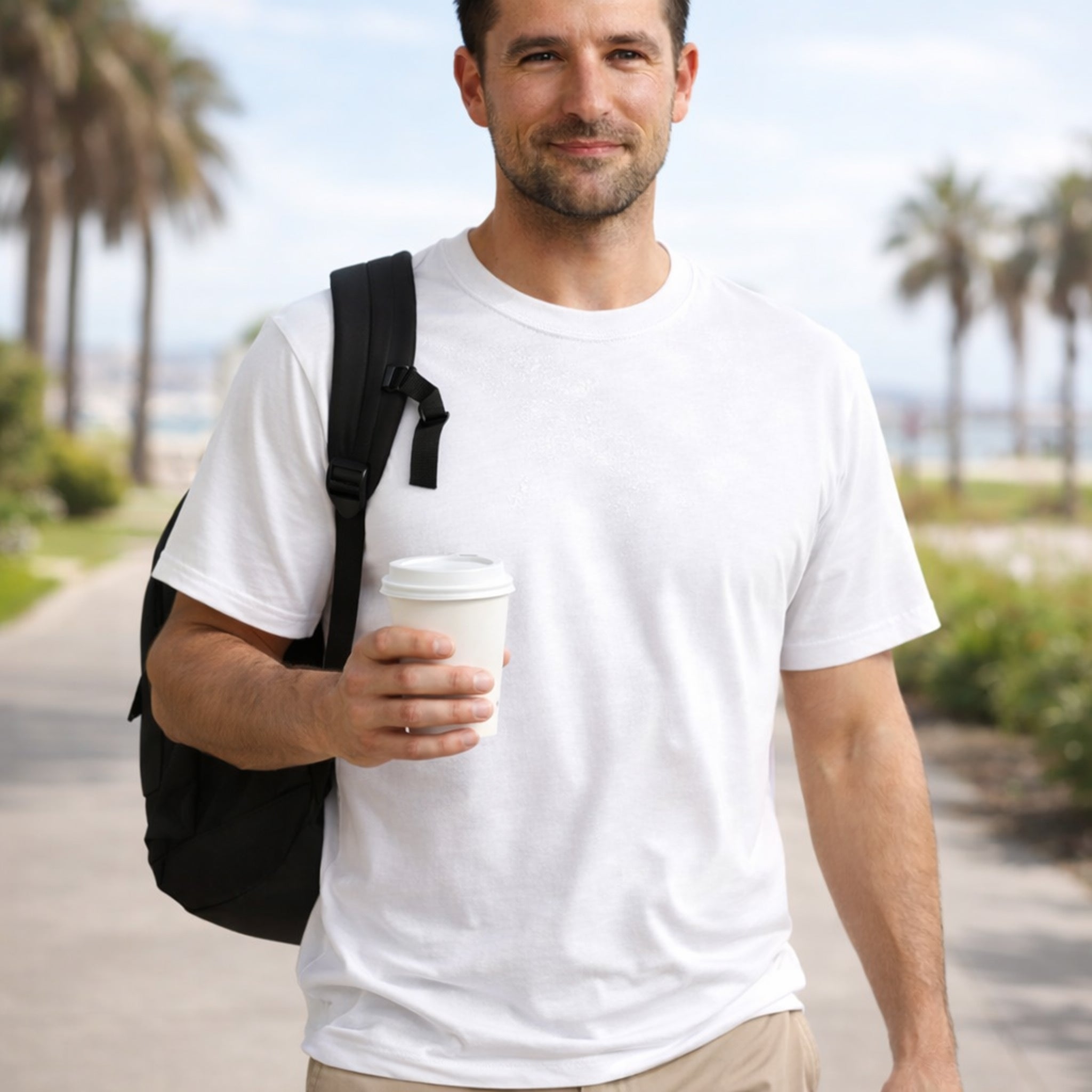 Pack of 3 Men’s Cotton T-Shirts | 135 GSM | White, Melange Grey & Black | Soft Summer Comfort | Regular Fit (Copy)