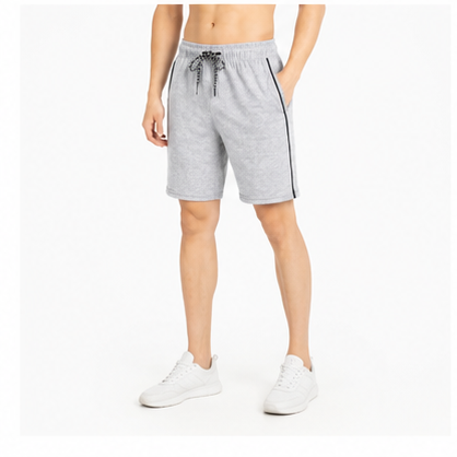 Men's Grey Casual Shorts | Soft Hosiery Fabric | Regular Fit | Side Pockets | Summer Wear