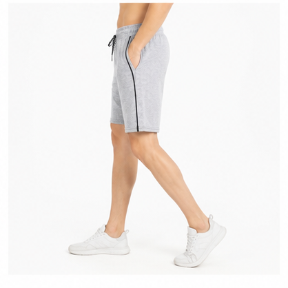 Men's Grey Casual Shorts | Soft Hosiery Fabric | Regular Fit | Side Pockets | Summer Wear